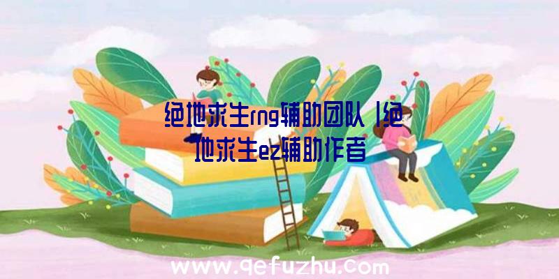 「绝地求生rng辅助团队」|绝地求生ez辅助作者